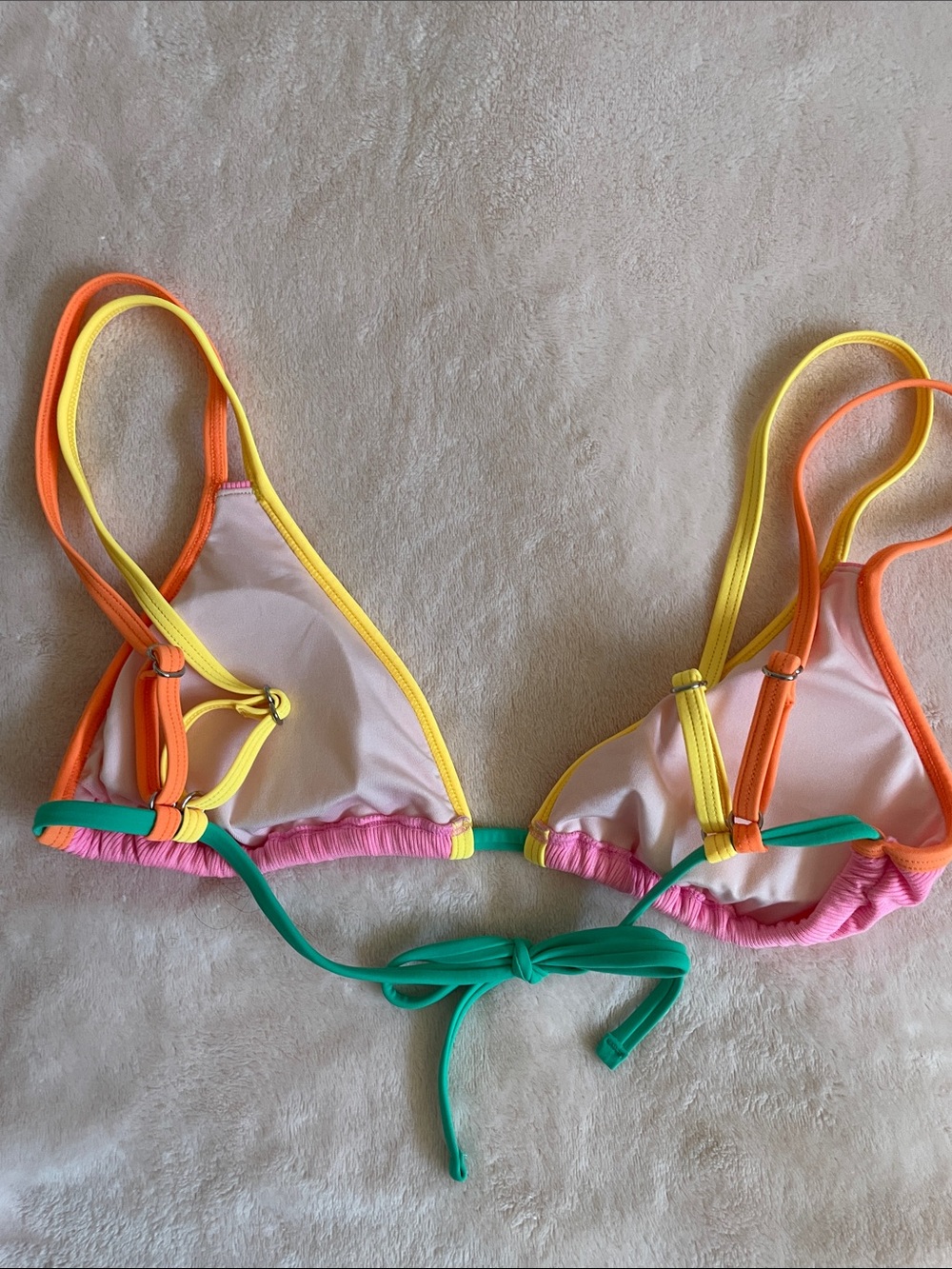 ☀️👙🩴CUPSHE Colorblock Ribbed Bikini Set Size M - Picture 7 of 10
